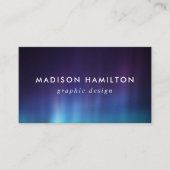 Lila und blaue Nordlichter Visitenkarte (Vorderseite)