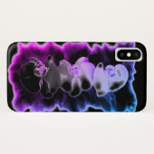 Lila und blaue Orchideen Case-Mate iPhone Hülle (Rückseite (Horizontal))