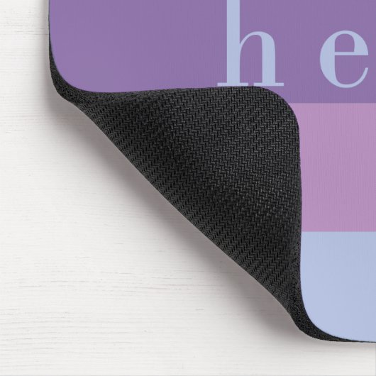 Lila und blaue Palette gestrichen | Hallo Mousepad (Ecke)