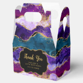 Lila und blaue Pfaue Agate Birthday Vielen Dank Geschenkschachtel (Geöffnet)