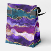 Lila und blaue Pfaue Agate Birthday Vielen Dank Geschenkschachtel (Rückseite)