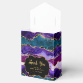 Lila und blaue Pfaue Agate Birthday Vielen Dank Geschenkschachtel (Geöffnet)