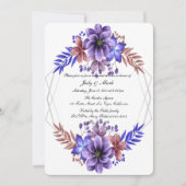 Lila und blaue Probe Einladung (Vorderseite)