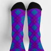 Lila und blaue Raute Socken (Oben)