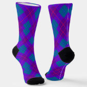 Lila und blaue Raute Socken (Gewinkelt)
