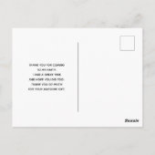 Lila und blaue Rechteck-Formen auf Rosa Vielen Dan Postkarte (Rückseite)