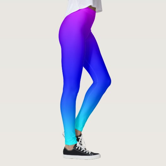 Lila und blaue Regenbogenglanz Leggings (Rechts)