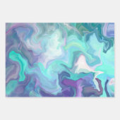 Lila und blaue Rhapsodie | Abstrakte Kunst Geschenkpapier Set (Vorderseite 2)