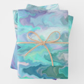 Lila und blaue Rhapsodie | Abstrakte Kunst Geschenkpapier Set (Beispiel)