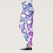 Lila und blaue Rockface-Leggings Leggings (Links)