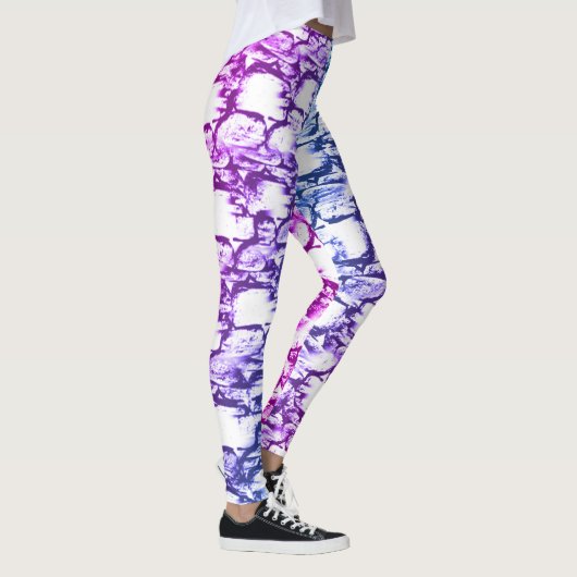 Lila und blaue Rockface-Leggings Leggings (Rechts)