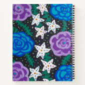 Lila und blaue Rose Notizblock (Rückseite)