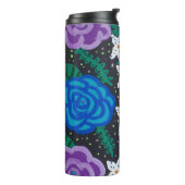 Lila und blaue Rose  Thermosbecher (Nach links gedreht)