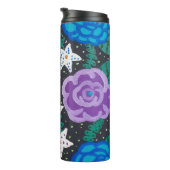 Lila und blaue Rose  Thermosbecher (Nach rechts gedreht)