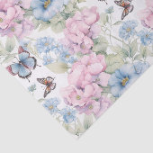 Lila und blaue Schmetterlinge und Blume Dekoupage Seidenpapier (Ausschnitt)