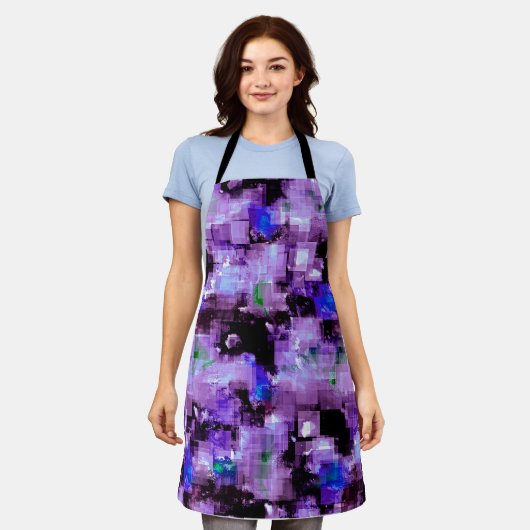Lila und blaue Schürze (Getragen)
