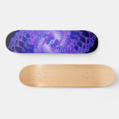 Lila und blaue Spiralen: Skateboard (Horizontal)