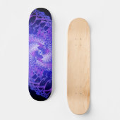 Lila und blaue Spiralen: Skateboard (Vorderseite)