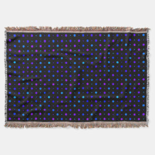 lila und blaue Tupfen auf Schwarz Decke