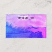 Lila und blaue Wasserfarbe Abstrakt 10 Treuekarte (Rückseite)