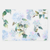 Lila und blaue Wasserfarbe Hydrangea-Blume Geschenkpapier Set (Vorderseite 2)