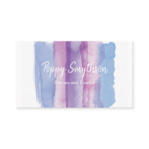 Lila und blaue Wasserfarben Pinselstriche