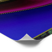 Lila und blaue Waves Poster (Ecke)