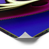 Lila und blaue Waves Poster (Ecke)