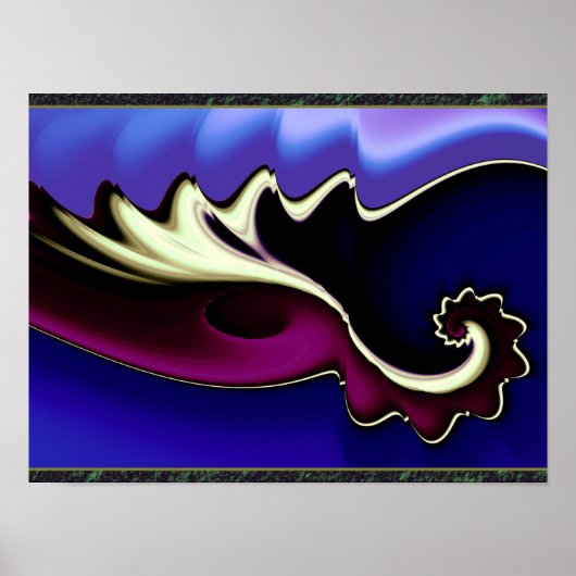 Lila und blaue Waves Poster (Vorne)