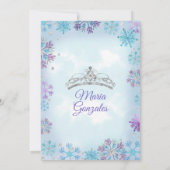 Lila und blaue Weihnachtsfeiertage Einladung (Rückseite)