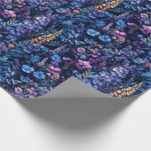 Lila und blaue Wildblumen Geschenkpapier (Ecke)