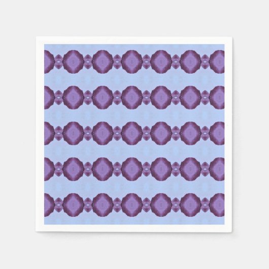 Lila und blauer Designer Napkins Serviette (Vorderseite)