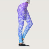 Lila und blauer Glitzer Leggings (Rechts)
