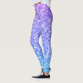 Lila und blauer Glitzer Leggings (Links)