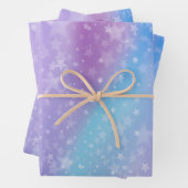 Lila und blauer Hintergrund Geschenkpapier Set (Beispiel)