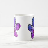 Lila und blauer Hundeschuh, der Wasserfarbe Zeichn Kaffeetasse (Mittel)