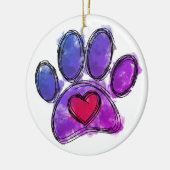 Lila und blauer Hundeschuh, der Wasserfarbe Zeichn Keramik Ornament (Links)