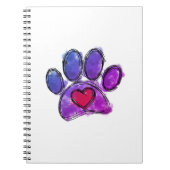 Lila und blauer Hundeschuh, der Wasserfarbe Zeichn Notizblock (Vorderseite)