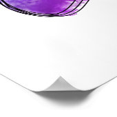 Lila und blauer Hundeschuh, der Wasserfarbe Zeichn Poster (Ecke)