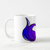Lila und blauer Meerjungfrau-Schwanz auf einer Tas Kaffeetasse (Links)