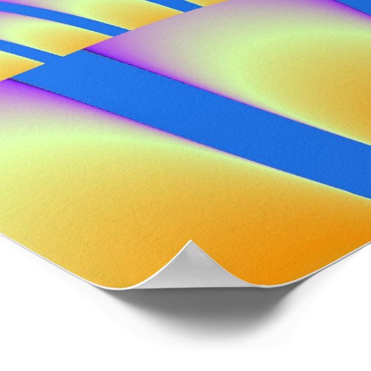 Lila und blauer Melt Poster (Ecke)