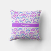 Lila und blauer Regenbogen Kissen (Rückseite)