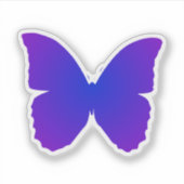 Lila und blauer Schmetterling Aufkleber (Vorderseite)