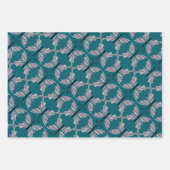 Lila und blauer Schmetterling Geschenkpapier Set (Vorderseite 3)