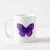 Lila und Blauer Schmetterling Kaffeetasse (Links)