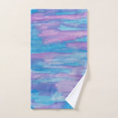 Lila und blauer Strudel Badhandtuch Set (Handtuch)