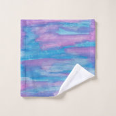 Lila und blauer Strudel Badhandtuch Set (Waschlappen)