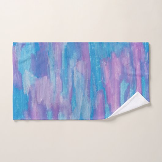 Lila und blauer Strudel Badhandtuch Set (Handtuch)
