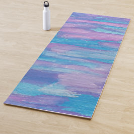 Lila und blauer Swirl Abstrakt Yogamatte