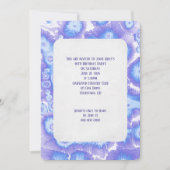 Lila und blaues abstraktes Muster Einladung (Vorderseite)